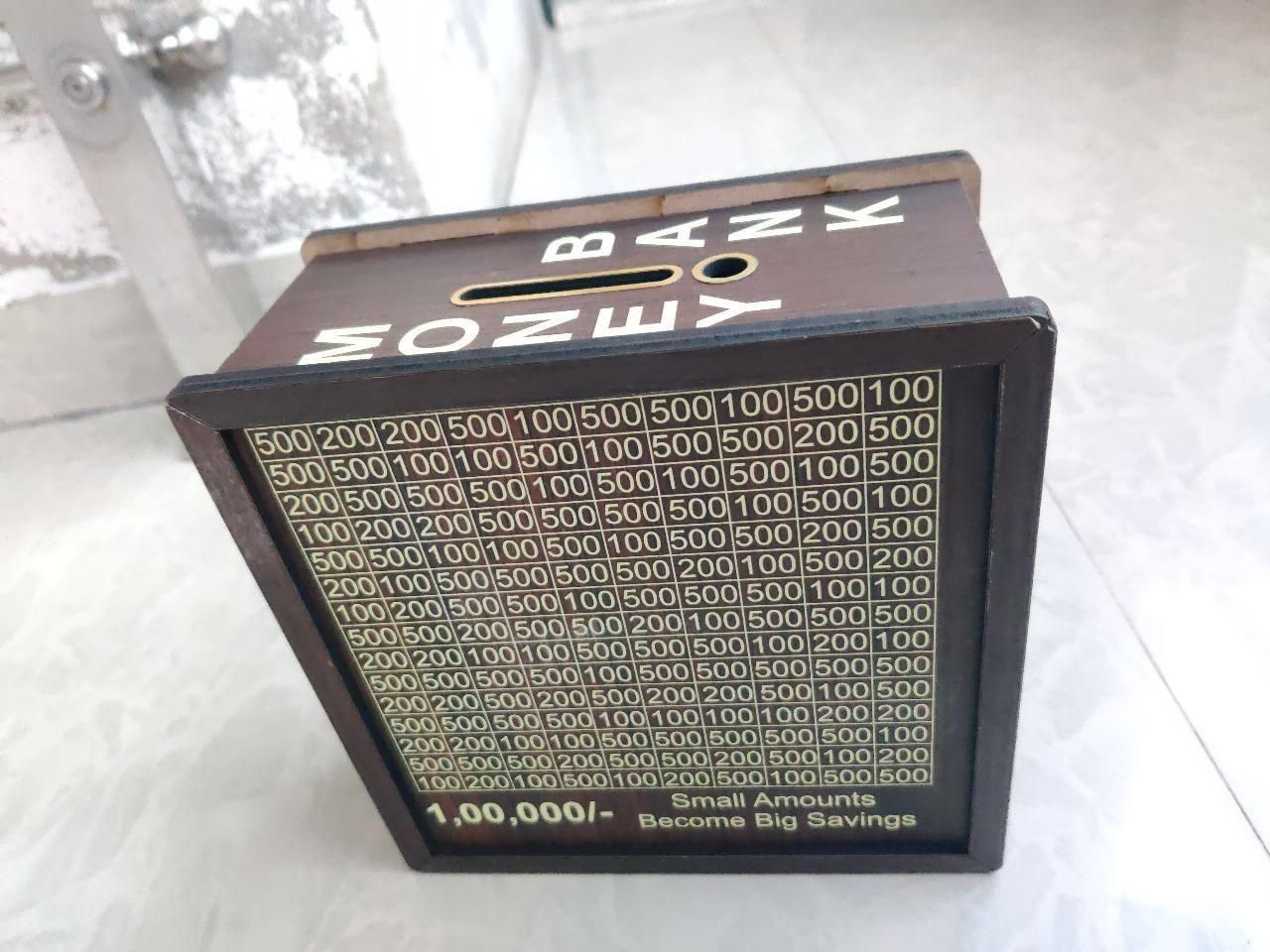 Wooden Money Bank / Savings Challenge Box